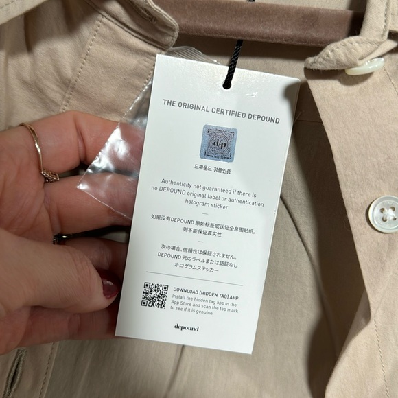 W.concept beige oversized shirt Depound [EXCLUSIVE] one size - Picture 4 of 8